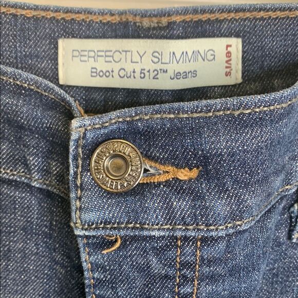 Levi's 512, Blue Boot Cut Jeans Perfectly Slimming size 12 - Picture 3 of 13